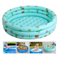 Piscina Inflable Redonda Grande Mundo Marino XXL Verde