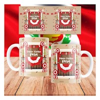 Taza Grande de Loza Diseño Fiestas Patrias 15oz 162