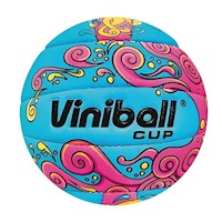 Pelota De Voley Cuero Cosido N5 Celeste