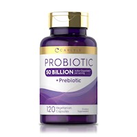 Probiótico 50 Billion CFU + Prebiótico (120 Cápsulas) – Carlyle