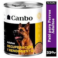 Paté Perro Adulto Canbo Recuperación y Rendimiento 330 gr