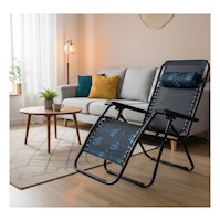 Silla Perezosa Reclinable Azul