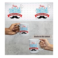 Taza de Loza 11oz Lettering Frase Día Del Padre 99