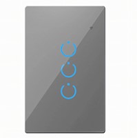 INTERRUPTOR INTELIGENTE UNIVERSAL WIFI LUZ SMART GRIS ALEXA 3 BANDAS