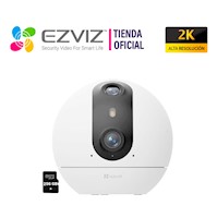 Cámara Vigilancia Wifi C60P Dual 2K 3MP Ezviz con Boton Llamada + 256GB