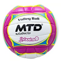 Pelota De Voley Mtd Livianita Pu Cosido Rosa