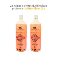 2 Shampoo Antiresiduo Limpieza Profunda - La Brasiliana 1Lt