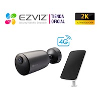 Cámara EB3 4G 2K Ezviz Exterior Inalambrica con Batería + Panel Solar