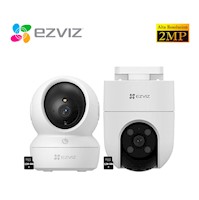 Ezviz Kit Cámaras H6C + H8C Full HD 360 Audio Bidireccional NocheColor 128GB