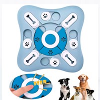 Juguete para Perros Gatos Puzzle Rompecabezas de Alimento 25.4cm Azul