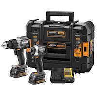 Taladro Percutor 1/2" + Atornillador de Impacto 1/4" Hex 20V Brushless Dewalt DCK200ME2GT-B2