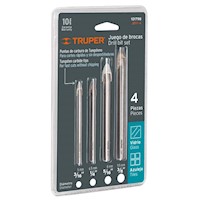 Juego de Brocas para Vidrio 4 Piezas Truper 101798