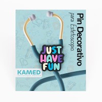 Pin Decorativo para Estetoscopio KAMED Modelo Frase Sé Feliz