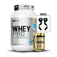 Whey Pro 1.1 Kg Chocolate+Creatina Level Pro 250GrStraps
