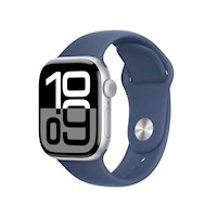 Apple Watch Series 10 GPS 46mm Silver Sport Band Denim Talla M/L