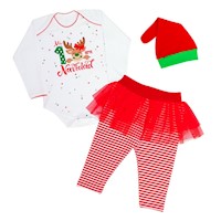 Conjunto navideño bebé Mi primera navidad niña