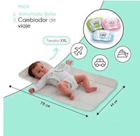 Almohada de Bebé y Cambiador Acolchado Portátil Impermeable