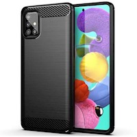 Funda, case de fibra de carbono para Samsung Galaxy A51 - Negro