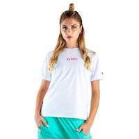 Polo Kinetix Printed Logo Tee Blanco Mujer