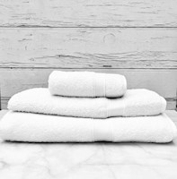 Pack de toallas hoteleras 100% algodón Perú Pima - Blanco