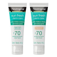 Derm Care Combo Bloqueador Piel Clara + Sin Color Neutrogena