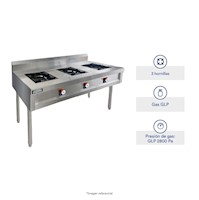 Cocina Industrial 3 hornillas ilumi