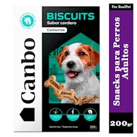 Snack para Perro Cachorro Canbo Biscuits Cordero 200 gr