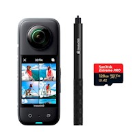 Insta360 X3 + Selfie Stick 114CM + Memoria 128GB Extreme Pro