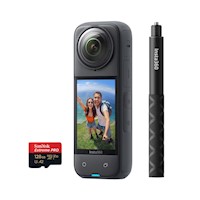 Insta360 X4 + Selfie Stick 114CM + Memoria 128GB Extreme Pro