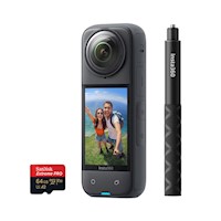 Insta360 X4 + Selfie Stick 114CM + Memoria 64GB Extreme Pro