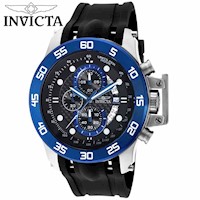 Reloj Invicta I-Force 19252 Fecha Cronometro Acero Inoxidable Correa Silicona Negro