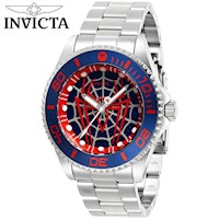 Reloj Invicta Marvel Spiderman 29683 Edicion Limitada Acero Inoxidable Azul Rojo