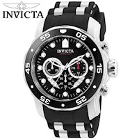 Reloj Invicta Pro Diver 6977 Fecha Cronómetro Correa de Silicona Negro