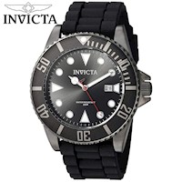 Reloj Invicta Pro Diver 90305 Fecha Correa de Silicona Negro Acero Inoxidable Gunmetal