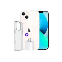 Celular iPhone 13 128GB Ram Color Blanco + Adaptador 20w + Case