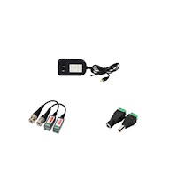 ACCESORIO CAMARA SEGURIDAD FUENTE 12V 1A PAR DC BALUN AUDIO