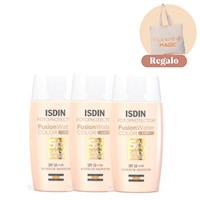 Trio Isdin Fotoprotector Fusion Water Color Light SPF50 50ml - Bloqueador Solar Facial Con Color Oil Control