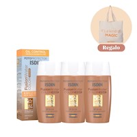 Trio Isdin Fotoprotector Fusion Water Color Bronze SPF50 50ml - Bloqueador Solar Facial Con Color Oil Control