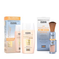 Isdin Duo Fotoprotección Fusion Water Light + Sun Brush 100% filtros minerales
