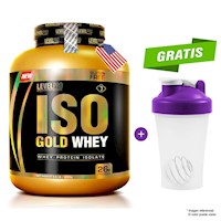 Proteína Level Pro Iso Gold Whey 3kg Vainilla + Shaker