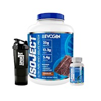 Pack Proteina Evogen ISOJECT 1.8 kg Chocolate + Lipocide 60 caps