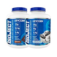 Pack 02 Proteina Evogen ISOJECT 1.8 kg Chocolate Y Cookies and cream