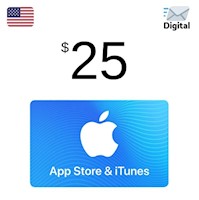 iTunes Gift Card $25 USA- Itunes 25 USD- App Store [Digital]