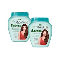Máscara De Tratamiento 2 En 1 Babosa Aloe Vera Pote 1000G 2 Unid