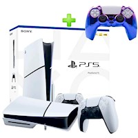 Pack Consola PS5 Slim Lector + Case para Mando PS5 Azul/Morado Rígido