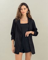 Blazer manga larga con un botón