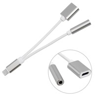 Adaptador 2 en 1 Lightning Jack 35mm Para Audifonos + Carga