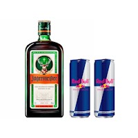 LICOR JAGERMEISTER (Licor de Hierbas) 700 ML + 2 ENERGY RED Bull  250 ML