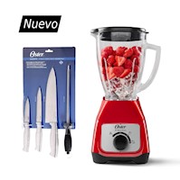 Licuadora BLSTKAG-RRD con Juego de Cuchillos y Afilador BALDWYN Acero 4P