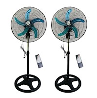 2 Ventiladores JBO JB-1831 malla metal 18 pulgadas orbital 360º 3 en 1